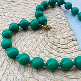 Collar Corazon Espinado Verde