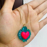 Collar espinado azul