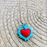 Collar espinado celeste