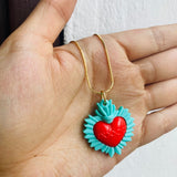 Collar espinado celeste