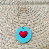 Collar Rojo turquesa