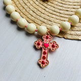 Collar Cruz Crema