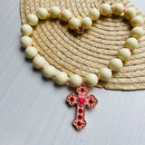 Collar Cruz Crema