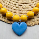 Collar corazon cielo