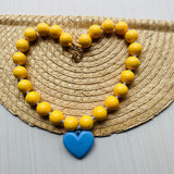 Collar corazon cielo