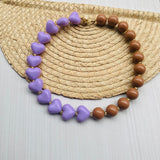 Collar lila dorado