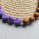 Collar lila dorado