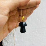 Collar hongo Obsidiana
