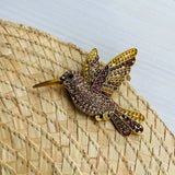Prendedor colibri dorado