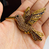 Prendedor colibri dorado