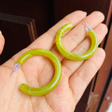 Aros verde limon