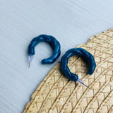 Aros entorchado azul jeans