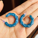Aros entorchado azul jeans