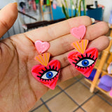 Acrilico corazon ojo