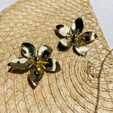 Set collar + topos maxi flor