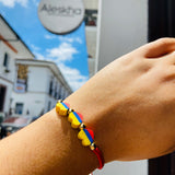 Pulsera triple corazon tricolor