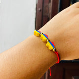 Pulsera triple corazon tricolor