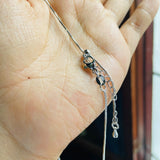 cadena plateada broche corredizo