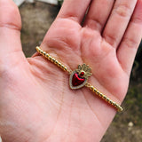 Pulsera amor dorado balines