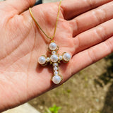 Collar cruz Perla