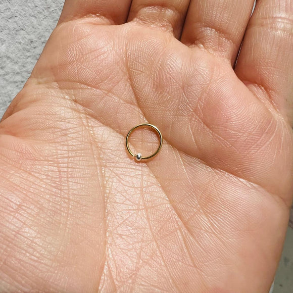 Piercing argolla baño en oro #31