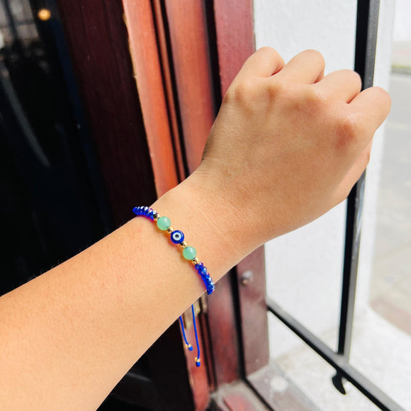 Pulsera Ojo Turco Azul Jade