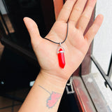 Collar Pendulo agata roja