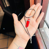 Collar Pendulo agata roja