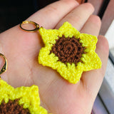 Candongas girasol crochet