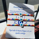Pulsera ojo turco corazón x3