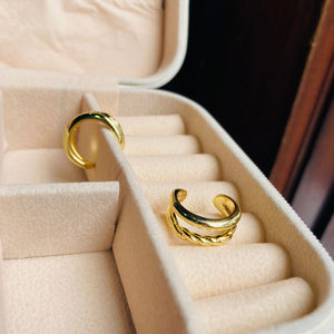Earcuff doble entrelazado