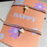 Pulsera helado tejida x2