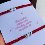 Pulsera Fe tejida x2