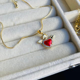 Collar corazon red