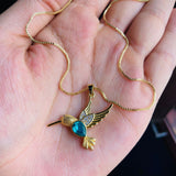 Collar Colibri azul