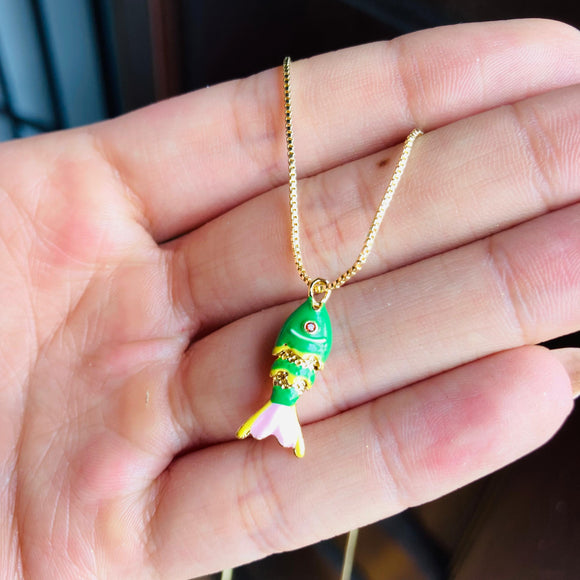 Collar Pez Koi #1 verde