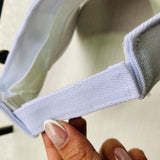 Visera acrilica con velcro blanca