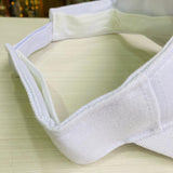 Visera acrilica con velcro blanca