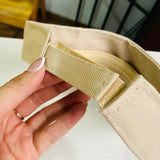 Visera acrilica con velcro Beige