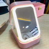 Joyero rectangular Led rosa