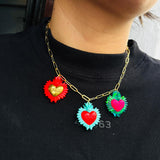 Collar Corazones Universo
