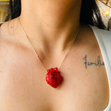Collar corazon escarchado