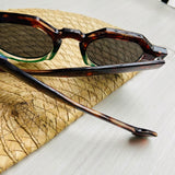Gafas redondas retro verde/cafe