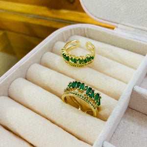 Anillo Doble Murano Rectangulos